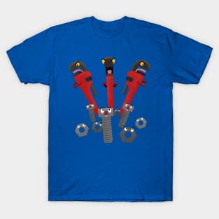 Funny wrench monster tools humour cartoon T-Shirt